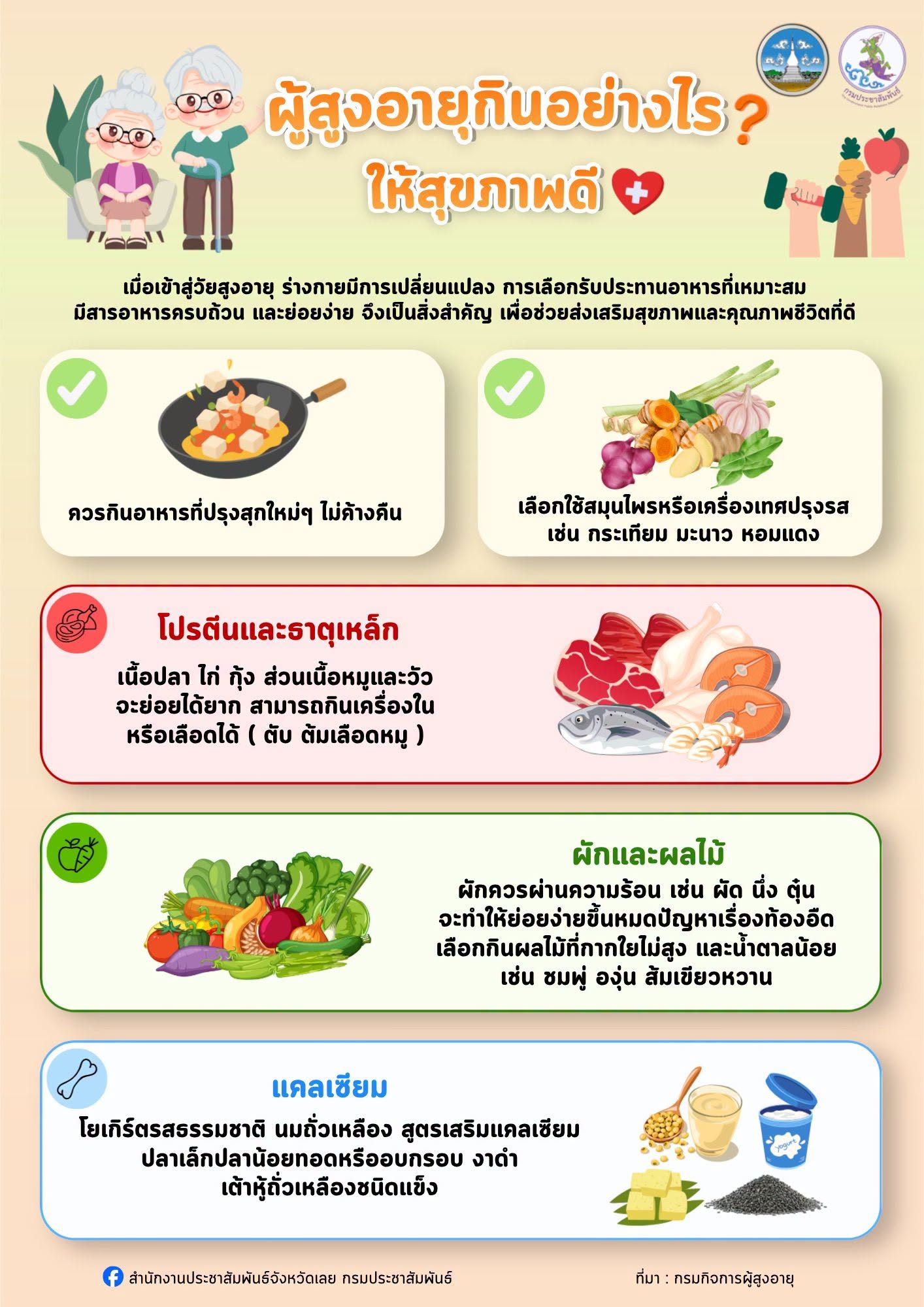 🥗 ผู้สูงอายุกินอย่างไร ให้สุขภาพดี? 💪